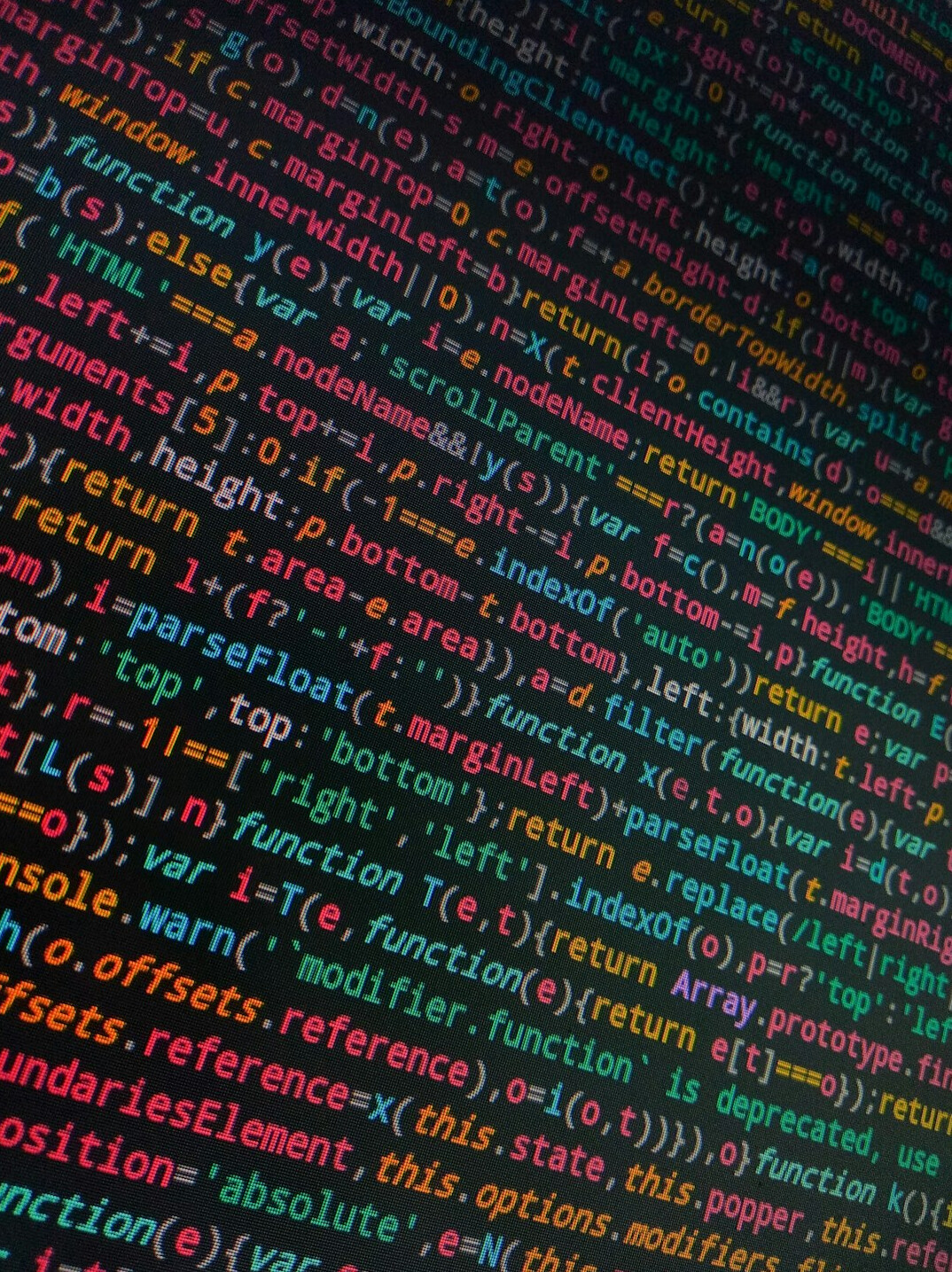 algorithm code on screen